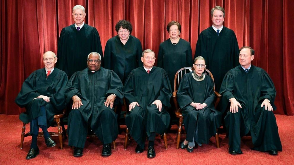 All nine Supreme Court Justices who swore in Steve Potash and family