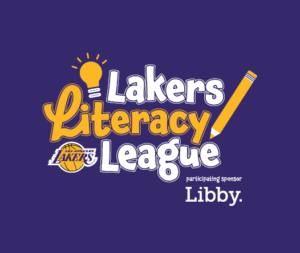 Lakers Literacy League logo with Libby as a participating sponsor.