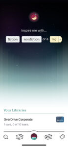 screenshot of the Inspire Me menu