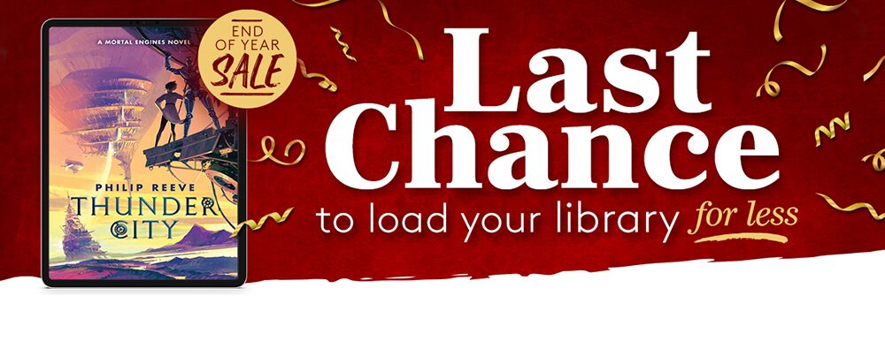 OverDrive End of Year sale banner - last chance to save.