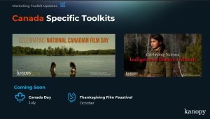 Screenshot of Canada specific toolkits
