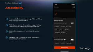 Screenshot of Accessibility update slide