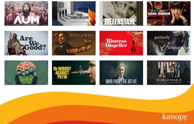 What documentaries patrons watched most at the midyear mark on Kanopy