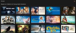Screenshot of Based on Children's and Young Adult Literature