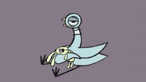 Title poster of "Don't Let The Pigeon Stay Up Late"