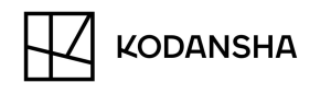Kodansha publishing logo, black writing on a white background